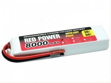 C9143 Lipo 11,1/8000 RedPower 30C Kabel/XH