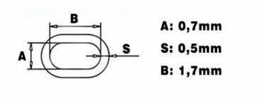 CS06CLIP Quetschhülsen ALU/oval 0,6mm 10Stück