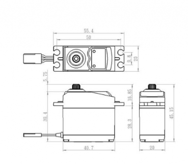 SC-0254MG+ Servo Savöx SC-0254MG Std. 62/72N