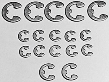 E-Ring-Set 2/3/4 mm 17 Stück