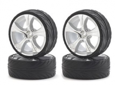 500900064 Reifen/F. 1:10 BigWheel #13 chrom/weiß