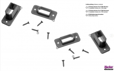 A85088 Einbaurahmen für XT90-Stecker und -Buchsen