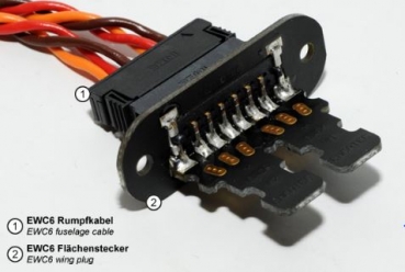 A85099 EWC6-Rumpfkabel mit JR-Buchsen, 100cm
