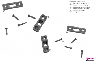 A85101 Einbaurahmen XT30 Stecker / Buchse je 2 Stück