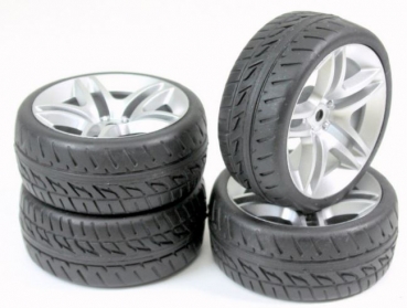 2510005 Reifen/Felgen 1:10  *12 10 Spoke silber