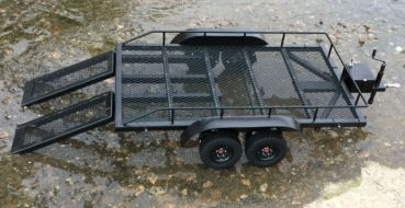 22197 TRAILER Anhänger 1:10 2Achs/Rampe