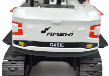 22544 BAGGER G451E TEILMETALL 1:14, RTR WEISS
