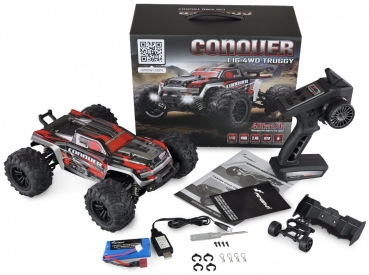 22605 CONQUER RACE TRUGGY BRUSHED 4WD 1:16 RTR ROT