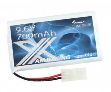 28920 Akku NI-MH 9.6V 700MAH AMX RACING, TAMIYA STECKER