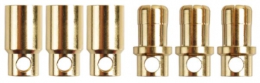 AM-613-3P Goldk.-Stecker/Buchse 8mm 3 Paar