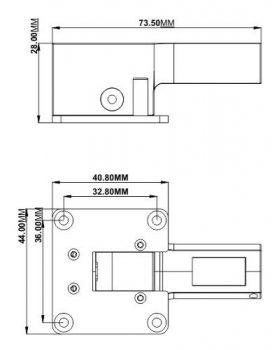 C5767 Einziehfahrwerk Mechanik elektrisch "L" 2-Bein / 2 Stück