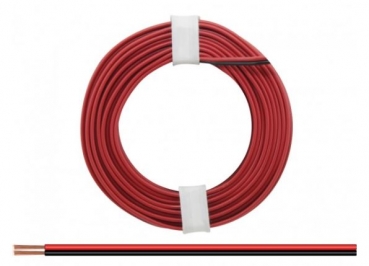 225-01 Zwillingslitze 0,25mm² rot/schwarz 5mtr.