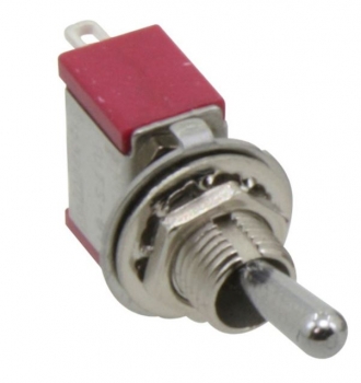 KS501C Kippschalter 1-polig, mit Mittelstellung, beidseitig rastend, ON-OFF-ON