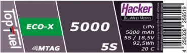 95000531 Lipo 18,5/5000 ECO-Xmtag XT90AB/XH