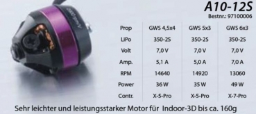97100006 BL-Motor Hacker A10-12S 2Li/4A/4,5x4