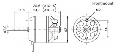 97100010 BL-Motor Hacker A10-13L 3Li/-7A 20g