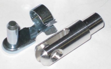 0152 Gabelkopf M3 ALU mit Sicherung 1 Stück
