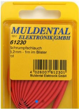 Schrumpfschlauch PO 1,2mm rot 1m
