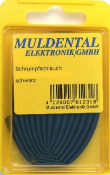 Schrumpfschlauch PO 1,2mm schwarz 1m