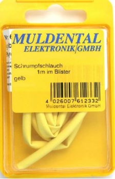 Schrumpfschlauch PO 6,4mm gelb 1m