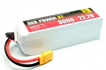 15448 LiPo Akku RED POWER XT 8000 - 22,2V