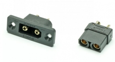 15860 XT90E-M Einbaustecker für Lipo Akku Set (schwarz)