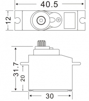 C4995 Servo Master PM-DS3012 12mm/26N/0,09s