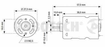 rb109-41 E-Motor Blue-RM 410 7,2V Raboesch