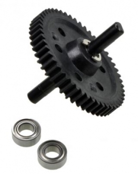 405298 FY10 Hauptzahnrad m. Welle + 2xBB 5x10