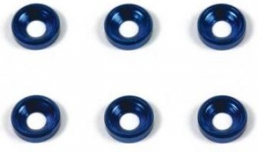 TM111003B M3 Unterlegscheiben für Senkkopfschrauben blau 6 Stück