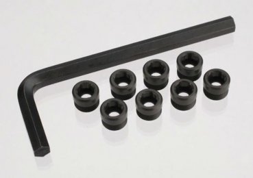 TRX7033X 1:16 ALU-Caps für Gelenkkugeln, 8 Stück