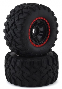 TRX8972R Reifen/F. TRX MAXX AllTerrain schwarz/rot