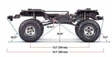 TRX-4 FORD-F150 TRX92046-4 HIGH-TRAIL 1/10 CRAWLER RTR BLAU BRUSHED