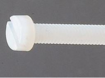 10675 M4x30 Zylinderkopfschrauben mit Schlitz Nylon 10 Stück