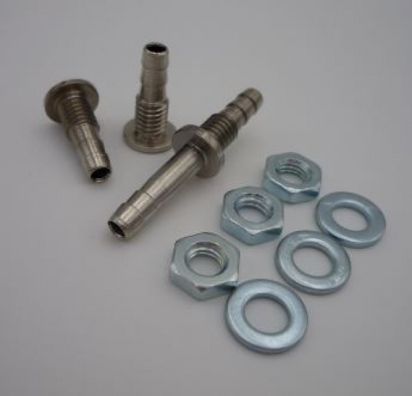 0030.043 Tanknippelsatz 3mm (1xdoppelt, 2xeinfach) verzinkt mit Mutter und Scheibe