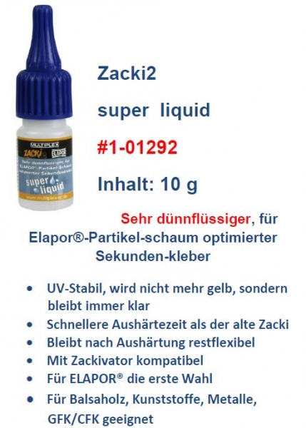 1-01292 Zacki-2 Super Liquid UVstabil/klar 10g
