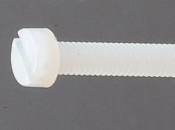 10690 M5x50 Zylinderkopfschrauben mit Schlitz Nylon 10 Stück