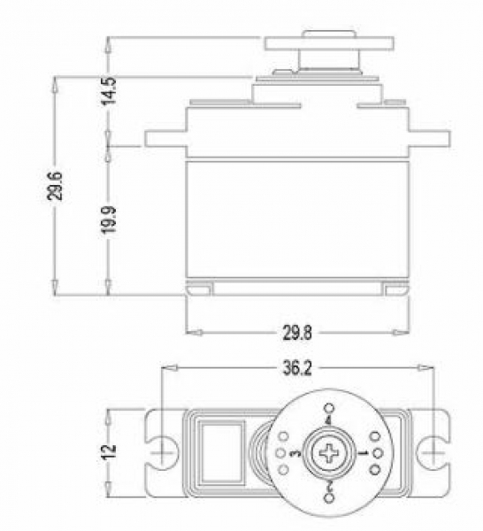 112081 Servo HS-81 (Tiny-S) 12mm 30N/0,09s