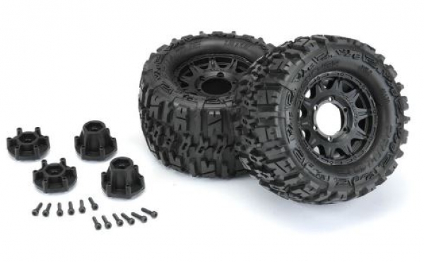 PRO1170-10 Reifen/F. TRX7 Trencher Front/Rear 2.8" MT Tires Mounted 12mm Blk Raid (2)