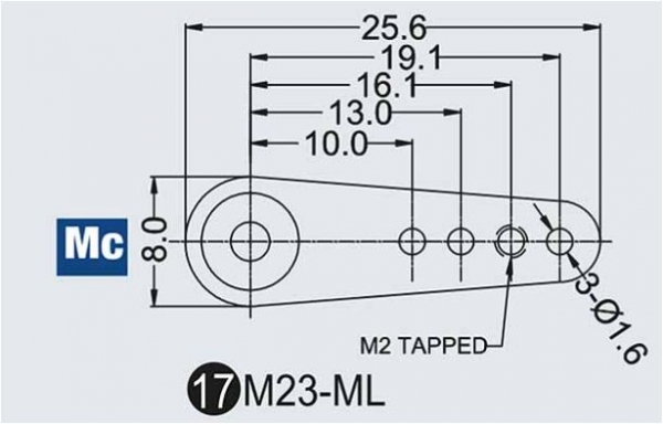 118707 Servohebel Hitec Mini/ALU