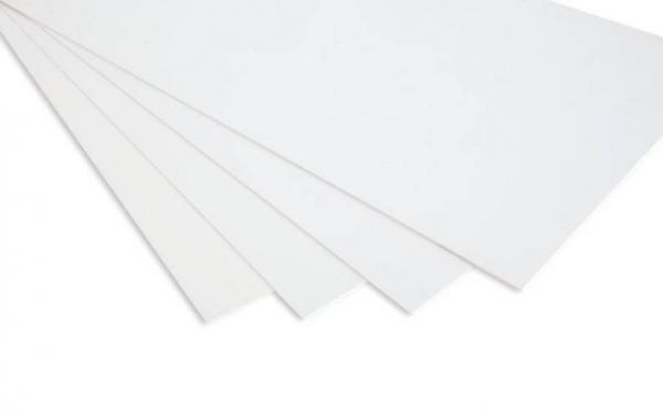 Polystyrol-Tafel weiß 2,0mm 25x50cm
