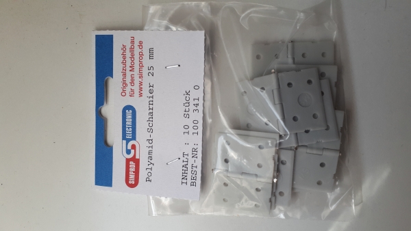1003410 Ruderscharniere 25x35mm Nylon 10 Stück