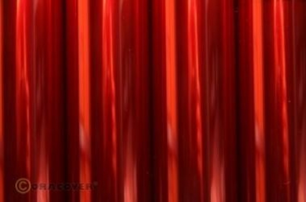 21-029-002 ORACOVER Bügelfolie transparent-rot 2 mtr. Rolle