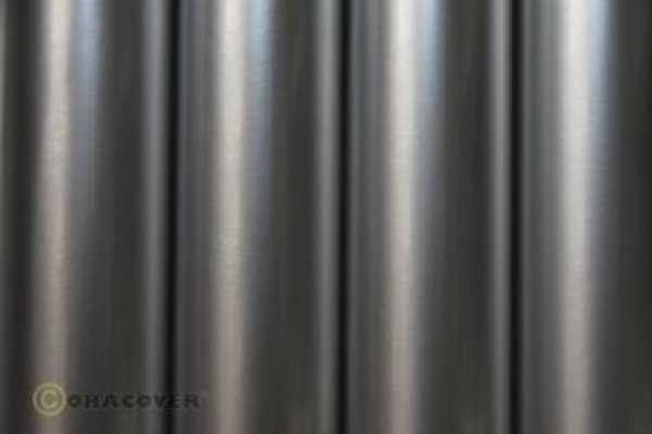 21-091-002 ORACOVER Bügelfolie silber 2 mtr. Rolle