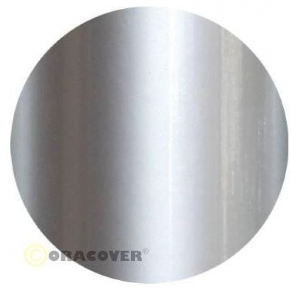 21-091-002 ORACOVER Bügelfolie silber 2 mtr. Rolle