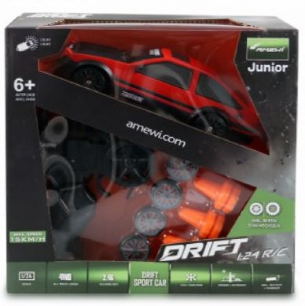 21083 Drift SPORT-CAR 1:24 rot RTR 4WD