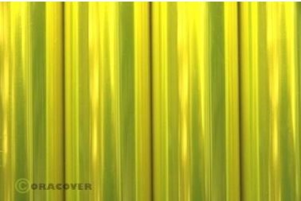 21-035-002 ORACOVER Bügelfolie transparent fluoreszierend gelb 2 mtr. Rolle