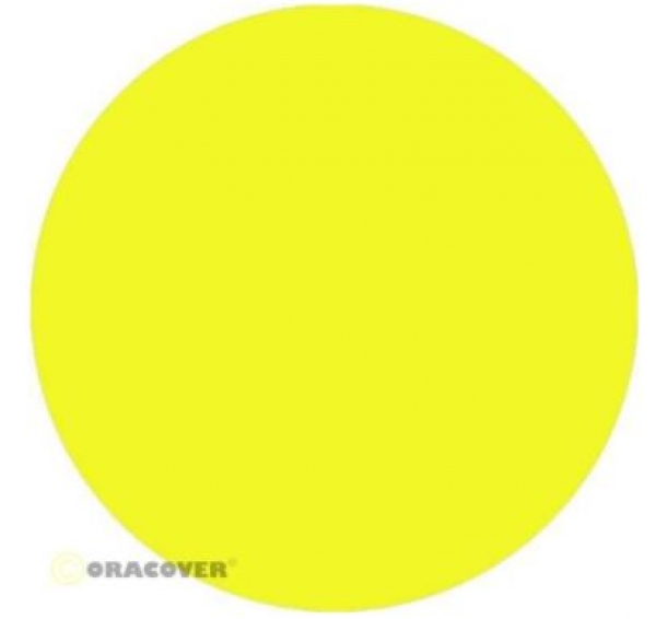 21-035-002 ORACOVER Bügelfolie transparent fluoreszierend gelb 2 mtr. Rolle