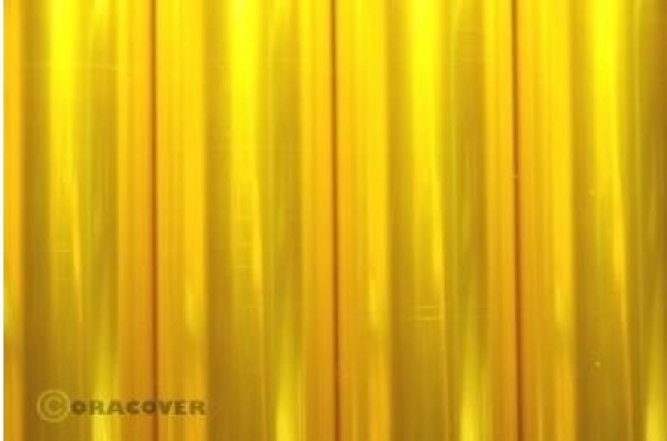 21-039-002 ORACOVER Bügelfolie transparent gelb  2 mtr. Rolle