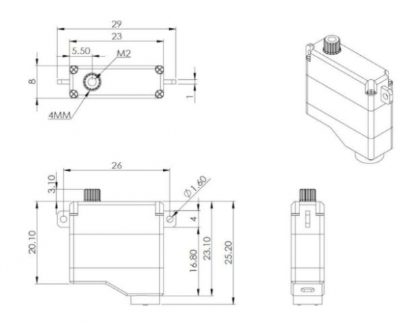S0022014 Servo MKS HV6120digi 3,5-8,4v 54N